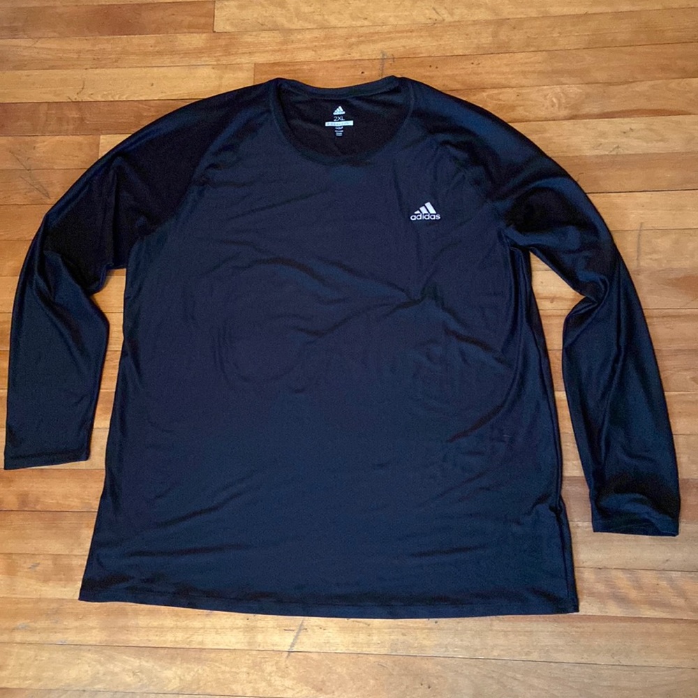 adidas Mens Long Sleeve Golf Shirt 2XL Black
